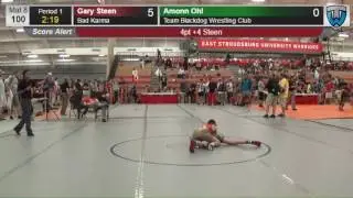 1342 Cadet Men 100 Gary Steen Bad Karma vs Amonn Ohl Team Blackdog Wrestling Club 4142245104