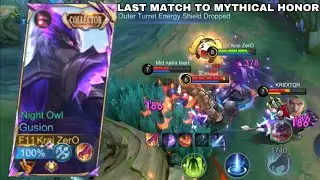 LAST INSANE GUSION MATCH TO MYTHICAL HONOR | GUSION GAMEPLAY