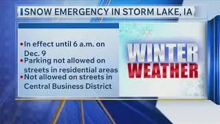 Snow Emergency In Storm Lake, IA