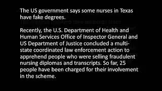 USDOJ: Fake Nurses Working in Texas