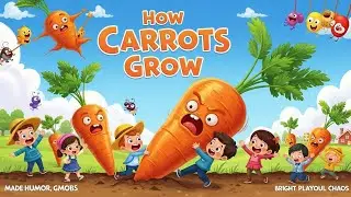 How Carrots Grow | Farm to Food Cartoon for Kids | Carrot Life Cycle for Kids | Educational Cartoon