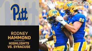 Pitt RB Rodney Hammond Jr. Highlights vs. Syracuse