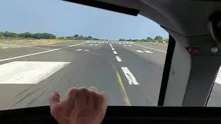 Landing and runway Sicily Catania Fontanarossa airport Italy CTA Airbus A220-300 Cockpit view 4k.