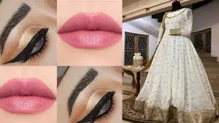 White & Golden Dress Eyes Makeup | Eyes Makeup Tutorial