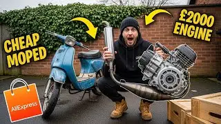 I PUT A &pound;2000 RACE ENGINE INTO A CHEAP MOPED