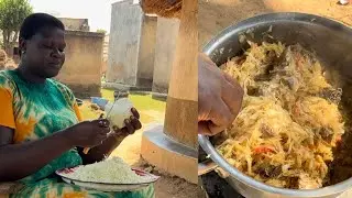 Как мы готовили капусту, смешанную с козьим мясом! Жизнь в африканской деревне
