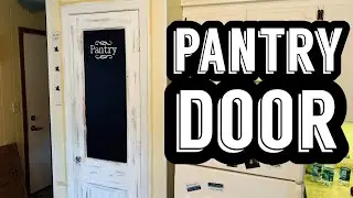 Antique Pantry Door - Farmhouse, Crackled White Look