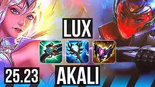 LUX vs AKALI (MID) | EUW Diamond | 25.23