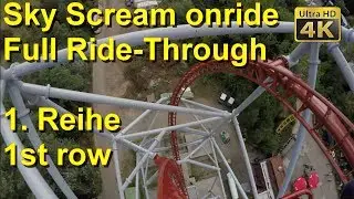 Sky Scream onride 2018 (4K) Holiday Park Sky Scream POV + Wartebereich - Front Seat POV / 1. Reihe