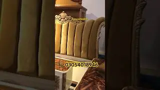 Gold Turkish Bed | Rehman Furniture #yt #furniture #interiorfurniture #furnituremarketlahore
