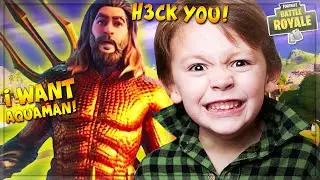 TROLLING LITTLE KID WITH *NEW* AQUAMAN SKIN &ldquo;GLITCH&rdquo; ON FORTNITE! (Funny Fortnite Trolling)