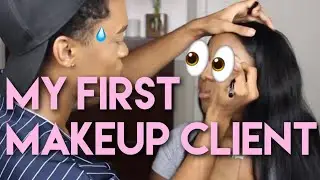 My First Makeup Client!! | Doing Someone's Makeup