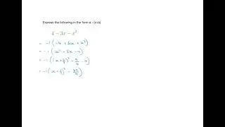 Completing the square, negative coefficient of x^2