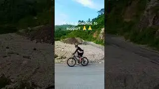 Dangerous cycling at Mussoorie hills #mussoorie #cycling #mtb