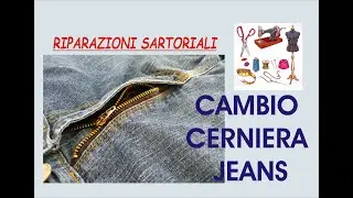 Jeans cambio cerniera