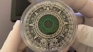 2019 2 Oz Silver Niue AZTEC CALENDAR Antique Finish Coin