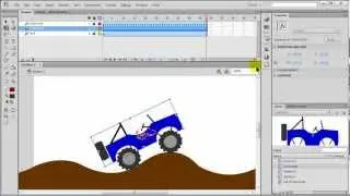 Flash Motion Tween: Jeep Moving Across the Desert (part 3 of 3)