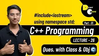 Basic Programs of Class & Objects in Hindi in Vs Code