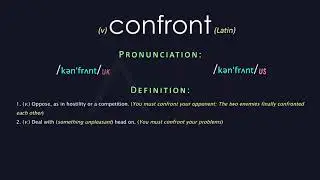 Confront Meaning And Pronunciation | Audio Dictionary