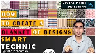 Photoshop Tutorial To Create Blanket of Multiple Designs For #Digitalprint #fashion #fabricpainting