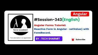 Angular setValue FormRecord Tutorial in English: Update FormRecord Values in Reactive Forms (Ep-343)