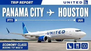 United Airlines  economy class from Panama City to Houston. PTY-IAH