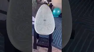 Surfergirl surfboard wax art