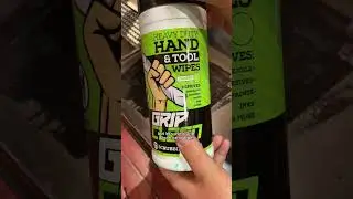Cleaning the ink stone in our print shop with a Grip Clean hand wipe.