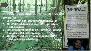 A1-B1 Osterwanderung Bannwald 03 Verbstruktur dienen zu   D