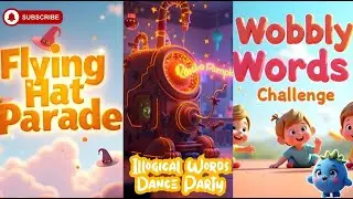 Flying Hat + Illogical Words + Wobbly Words | Funny Learning Combo for Kids