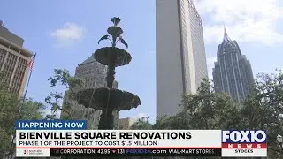 Bienville Square fountain restoration underway