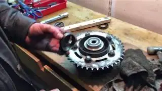 cambio rodamiento brida del plato cb500x