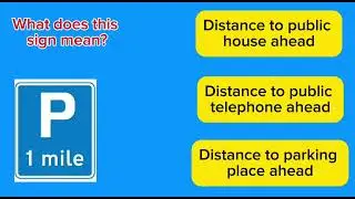SIGNS. Official DVSA theory test questions. #automobile #theory #capcut #youtube #driver #license