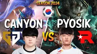 GEN Canyon vs KT Pyosik - Canyon NIDALEE vs Pyosik RENGAR Jungle - Patch 14.3 KR Ranked | lolrec