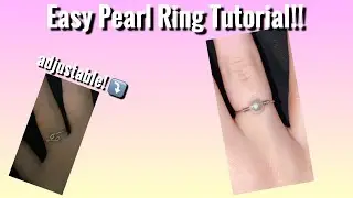 Adjustable Pearl Ring Tutorial! 🤍
