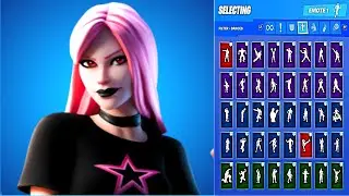 🔥 HAZE SKIN SHOWCASE WITH ALL FORTNITE DANCES & EMOTES 😱