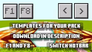 F1, F8 And Switch Hotbar Buttons Template | For Minecraft Bedrock Edition