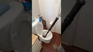 Using the full 6&rsquo; of cable on this Milwaukee TrapSnake Auger to clear the toilet
