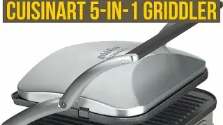 Cuisinart 5-in-1 Griddler, GR-4N, Silver with Silver/Black Dials, Cuisinart Electric Griddle