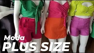 Moda PLUS SIZE no ATACADO, revenda roupas, moda feminina, Short, Cropped, tamanhos 46, 48, 50, 52