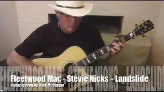 Fleetwood Mac Guitar Lesson - Landslide full song - lick-by-lick solo - finger-picking demo free tab