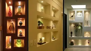 Modern Wall Niches Shelves Design Ideas 2025 | Wall Decor Recessed Light | Led Wall Cube Shelves