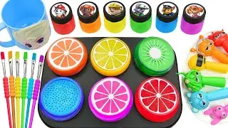 Oddly Satisfying Video l Making 6 Color Fruts Slimes Crunchy Balls MakeUp in Super Form Cutting ASMR