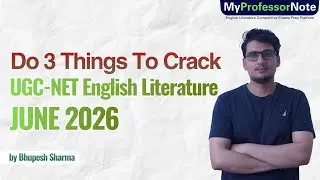 Do 3 Things to Crack UGC NET English JUNE 2026 Exam | Bhupesh Sharma | UGC NET English Literature