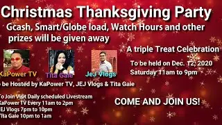 Manalo ng Gcash Globe/Smart Load, WH atbp. Christmas Thanksgiving Party