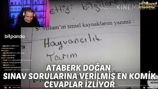 Ataberk Doğan Sınav Sorularına Verilmiş En Komik Cevaplar İzliyor