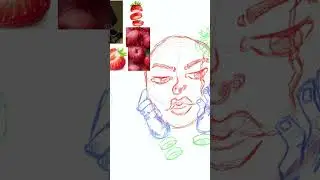 Making some changes to my art shop with a new design✨🍓 #music #art #drawing #timelapse #procreate