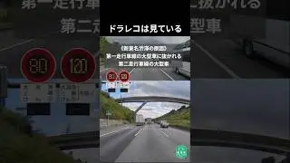 【ドラレコは見ている 1361】《新東名渋滞の原因》第一走行車線の大型車に抜かれる第二走行車線の大型車 #ドラレコ #ドライブレコーダー  #交通安全啓発  #shorts  #shortsfeed