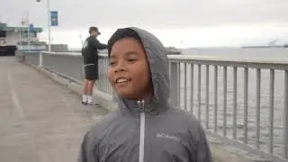 Fishing at the Long Beach Pier with the nephew
