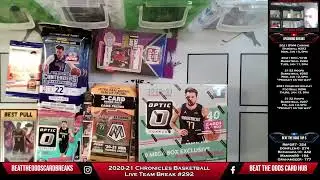 2020-21 Chronicles Basketball Live Team Break #292